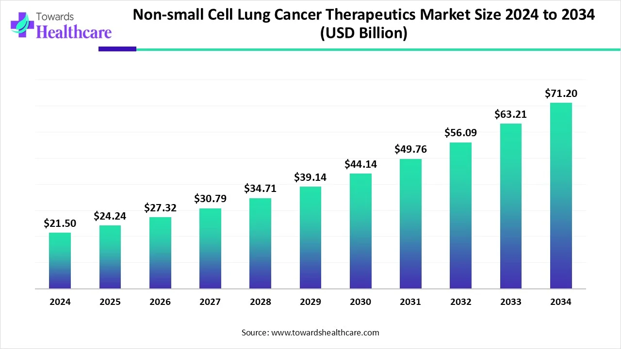 Non-small Cell Lung Cancer Therapeutics Market Size 2024 - 2034