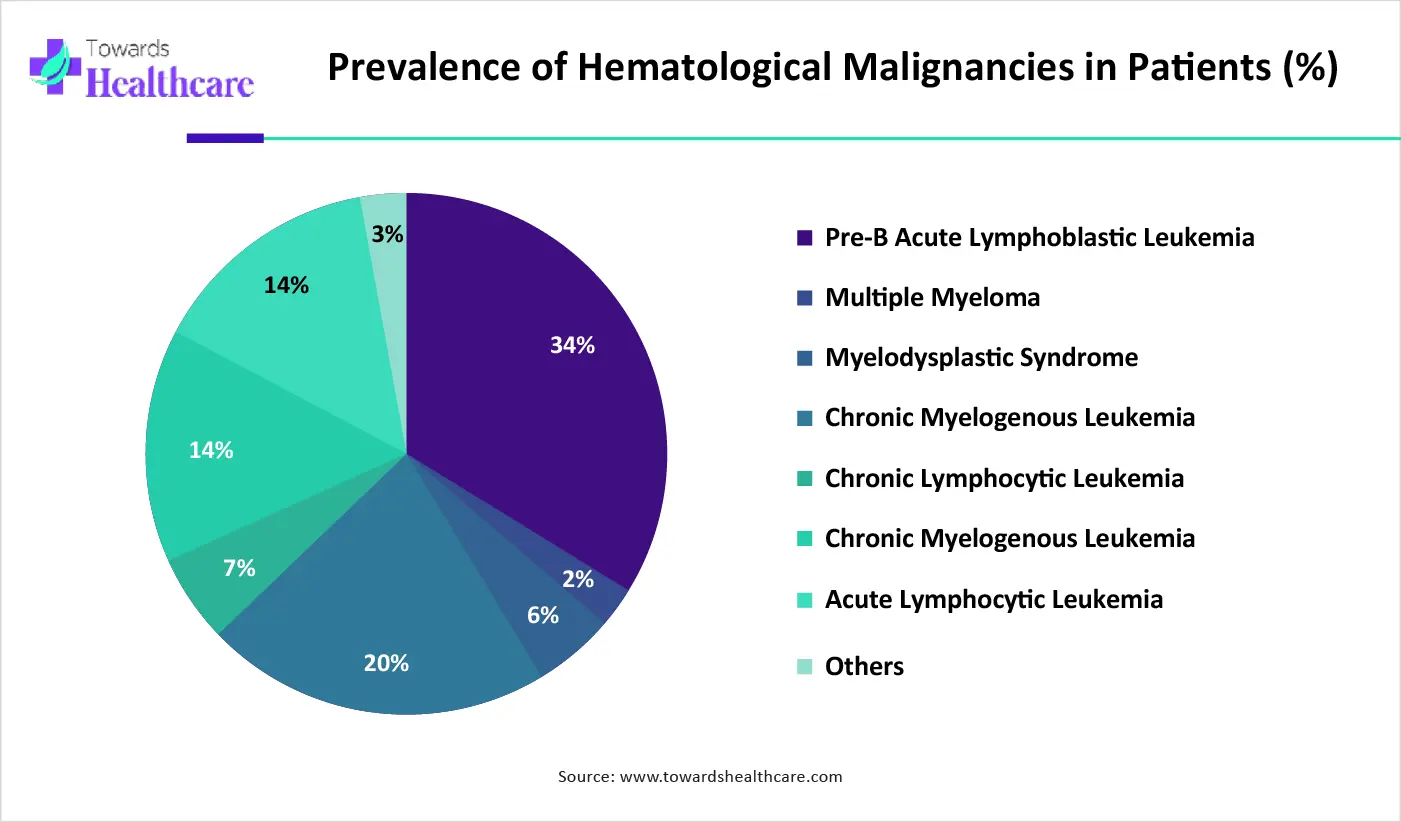 Prevalence of Hematological Malignancies in Patients (%)